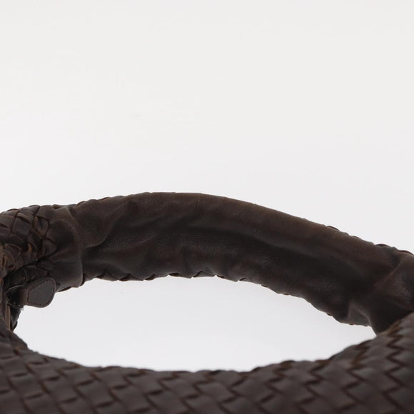 BOTTEGA VENETA INTRECCIATO Hobo Shoulder Bag Leather Brown Auth ep12361