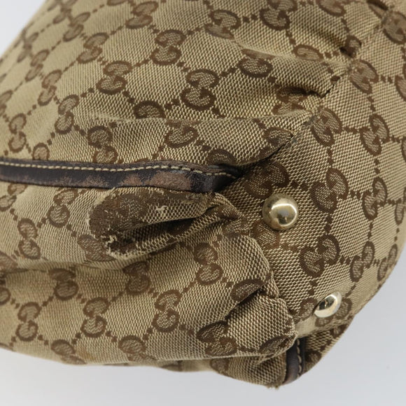 GUCCI GG Canvas Abbey Tote Bag Beige Gold 189831 Auth ep12363