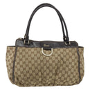 GUCCI GG Canvas Abbey Tote Bag Beige Gold 189831 Auth ep12363-13