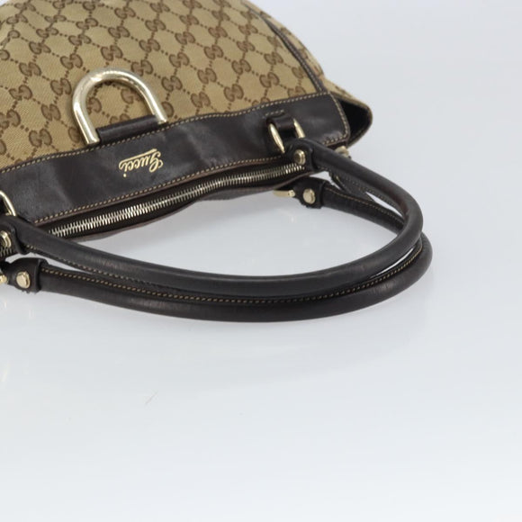 GUCCI GG Canvas Abbey Tote Bag Beige Gold 189831 Auth ep12363