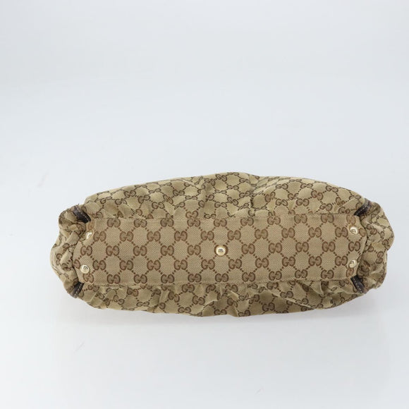 GUCCI GG Canvas Abbey Tote Bag Beige Gold 189831 Auth ep12363