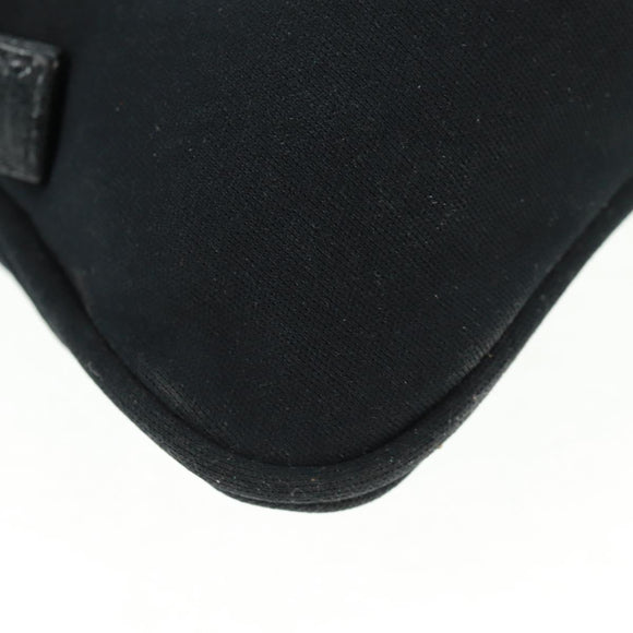 FENDI Mamma Baguette Shoulder Bag Nylon Black Silver Auth ep12368