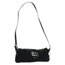 FENDI Mamma Baguette Shoulder Bag Nylon Black Silver Auth ep12368-1