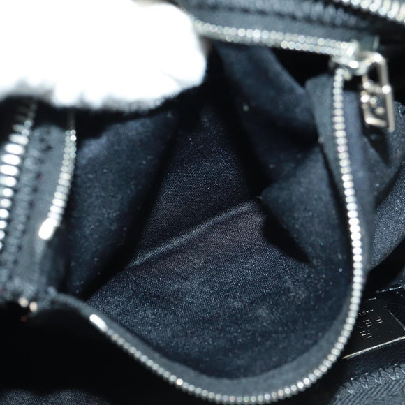 FENDI Mamma Baguette Shoulder Bag Nylon Black Silver Auth ep12368