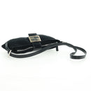 FENDI Mamma Baguette Shoulder Bag Nylon Black Silver Auth ep12368-7
