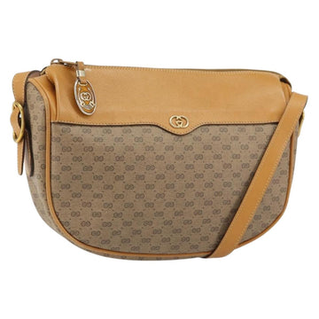 GUCCI Micro GG Supreme Shoulder Bag PVC Beige Gold 001 115 4001 Auth ep12369