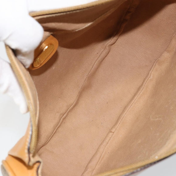 GUCCI Micro GG Supreme Shoulder Bag PVC Beige Gold 001 115 4001 Auth ep12369