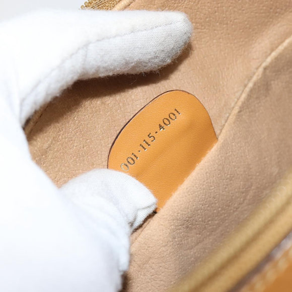 GUCCI Micro GG Supreme Shoulder Bag PVC Beige Gold 001 115 4001 Auth ep12369