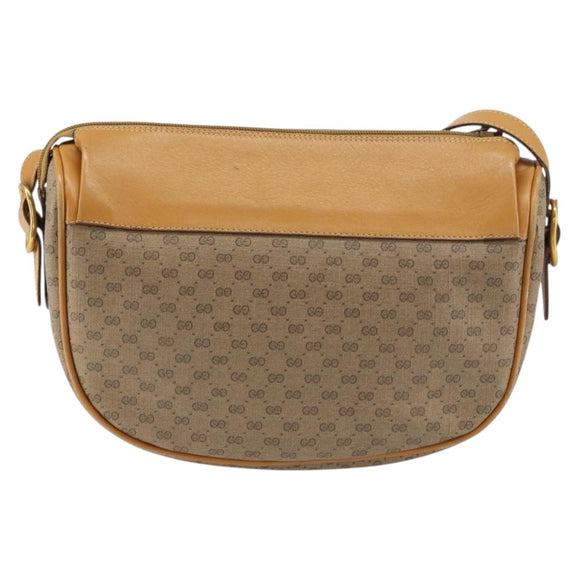 GUCCI Micro GG Supreme Shoulder Bag PVC Beige Gold 001 115 4001 Auth ep12369