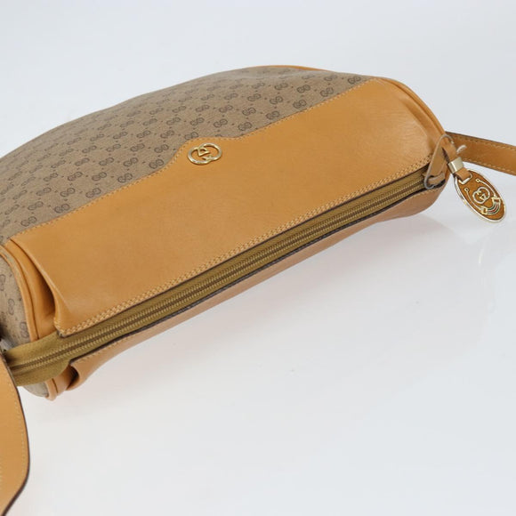 GUCCI Micro GG Supreme Shoulder Bag PVC Beige Gold 001 115 4001 Auth ep12369