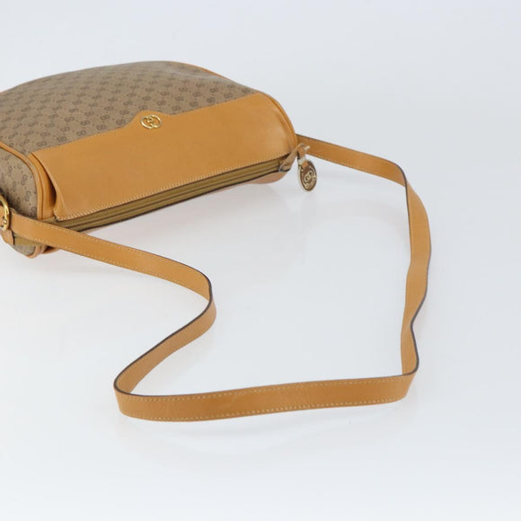 GUCCI Micro GG Supreme Shoulder Bag PVC Beige Gold 001 115 4001 Auth ep12369
