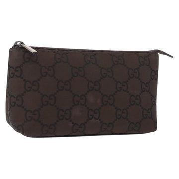 GUCCI GG Canvas Pouch Brown Auth ep12370
