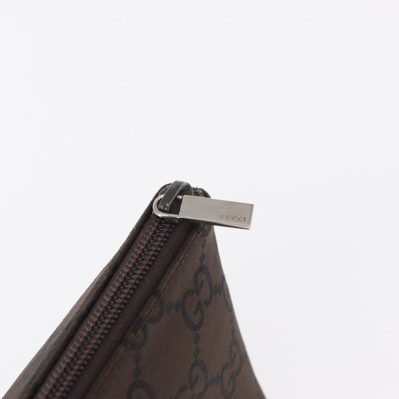 GUCCI GG Canvas Pouch Brown Auth ep12370