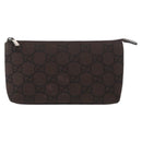 GUCCI GG Canvas Pouch Brown Auth ep12370-2