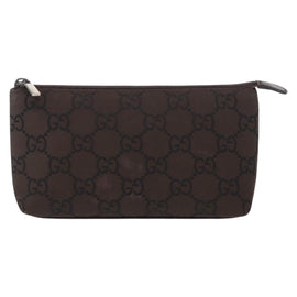 GUCCI GG Canvas Pouch Brown Auth ep12370 - 0