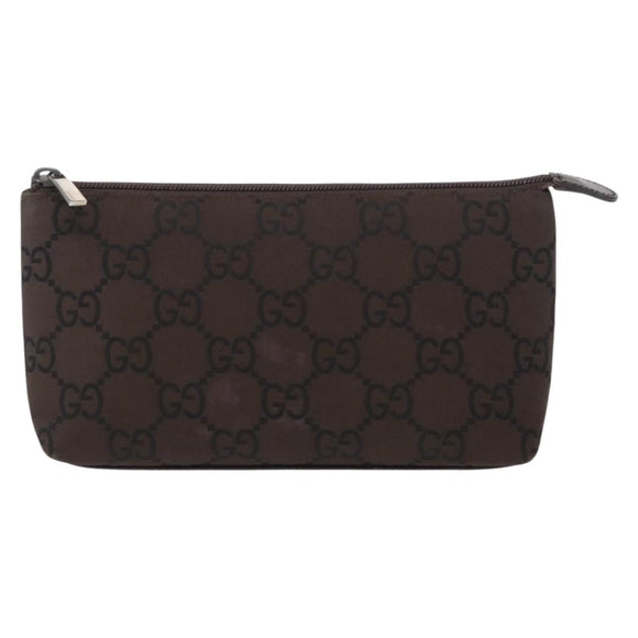 GUCCI GG Canvas Pouch Brown Auth ep12370