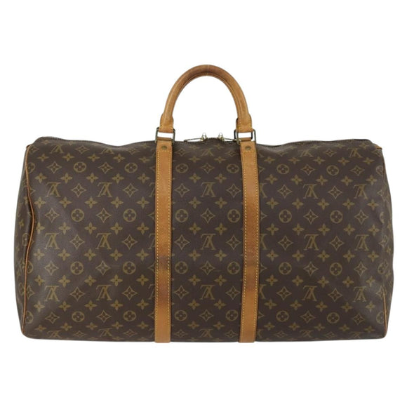 LOUIS VUITTON Monogram Keepall 55 Boston Bag M41424 LV Auth ep12372