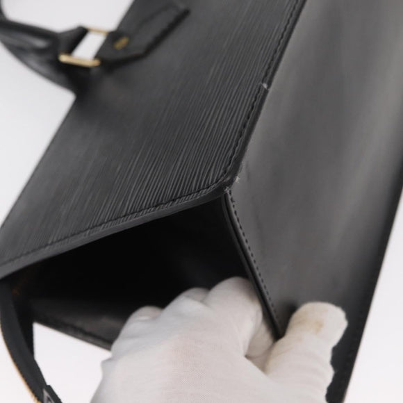 LOUIS VUITTON Epi Sac Triangle Hand Bag Black M52092 LV Auth ep12373