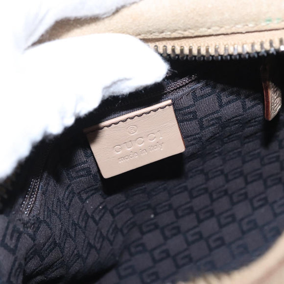 GUCCI Hand Bag Suede Beige 101333 Auth ep12374