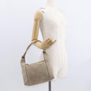 GUCCI Hand Bag Suede Beige 101333 Auth ep12374-22