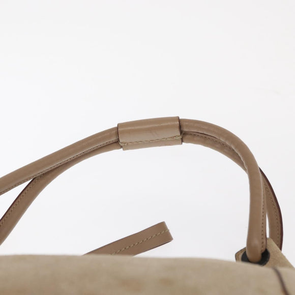 GUCCI Hand Bag Suede Beige 101333 Auth ep12374