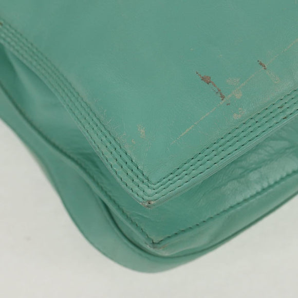 LOEWE Anagram Shoulder Bag Leather Peppermint Auth ep12375