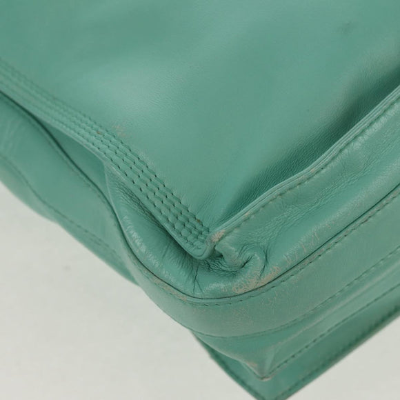 LOEWE Anagram Shoulder Bag Leather Peppermint Auth ep12375