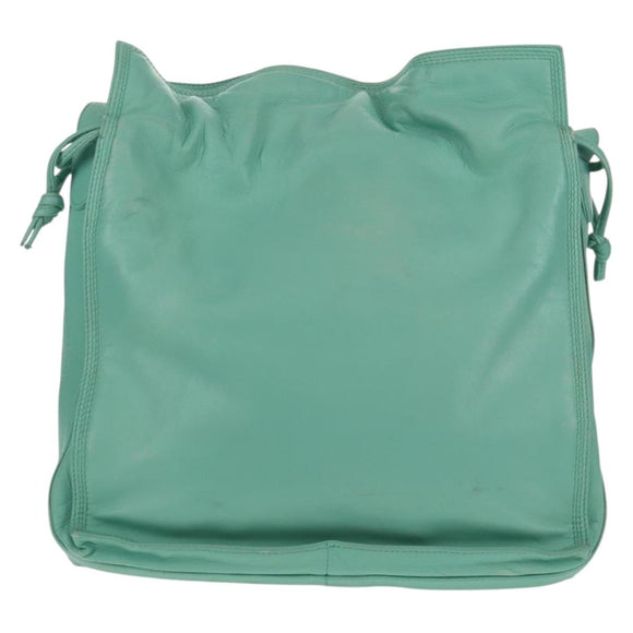 LOEWE Anagram Shoulder Bag Leather Peppermint Auth ep12375