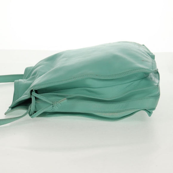 LOEWE Anagram Shoulder Bag Leather Peppermint Auth ep12375