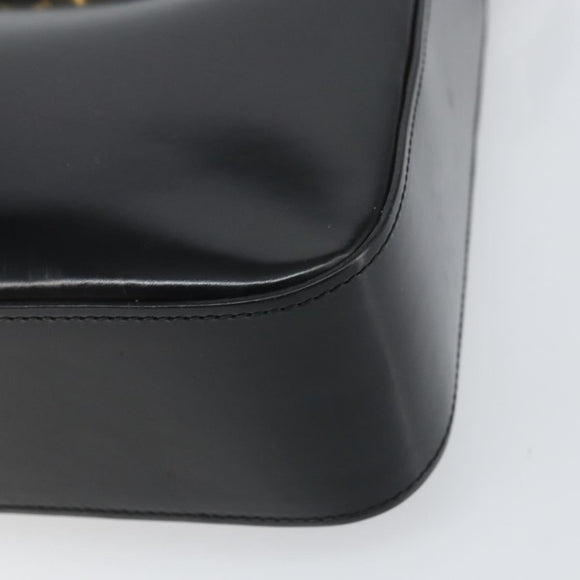 CELINE Schultertasche Emaille Schwarz Gold Original ep12376