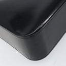 CELINE Shoulder Bag Enamel Black Gold Auth ep12376-11