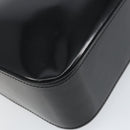CELINE Shoulder Bag Enamel Black Gold Auth ep12376-13