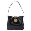 CELINE Shoulder Bag Enamel Black Gold Auth ep12376-2