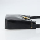 CELINE Shoulder Bag Enamel Black Gold Auth ep12376-4