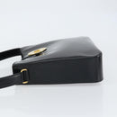 CELINE Shoulder Bag Enamel Black Gold Auth ep12376-5