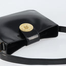 CELINE Schultertasche Emaille Schwarz Gold Original ep12376-6