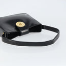CELINE Shoulder Bag Enamel Black Gold Auth ep12376-7
