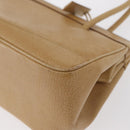 GUCCI Hand Bag Leather Beige Silver Auth ep12377-13