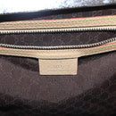 GUCCI Hand Bag Leather Beige Silver Auth ep12377-16