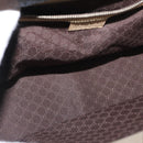 GUCCI Hand Bag Leather Beige Silver Auth ep12377-17