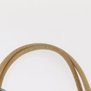GUCCI Hand Bag Leather Beige Silver Auth ep12377-8