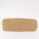 GUCCI Hand Bag Leather Beige Silver Auth ep12377-9
