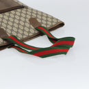 GUCCI GG Supreme Web Sherry Line Tote Bag PVC Beige Red Auth ep12381-7