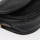 LOEWE Anagram Shoulder Bag Leather Black Gold Auth ep12382-9