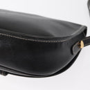 LOEWE Anagram Shoulder Bag Leather Black Gold Auth ep12382-16