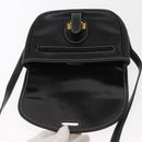 LOEWE Anagram Shoulder Bag Leather Black Gold Auth ep12382-18