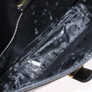 LOEWE Anagram Shoulder Bag Leather Black Gold Auth ep12382-11