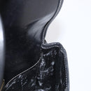 LOEWE Anagram Shoulder Bag Leather Black Gold Auth ep12382-19