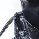 LOEWE Anagram Shoulder Bag Leather Black Gold Auth ep12382-20