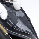 LOEWE Anagram Shoulder Bag Leather Black Gold Auth ep12382-12